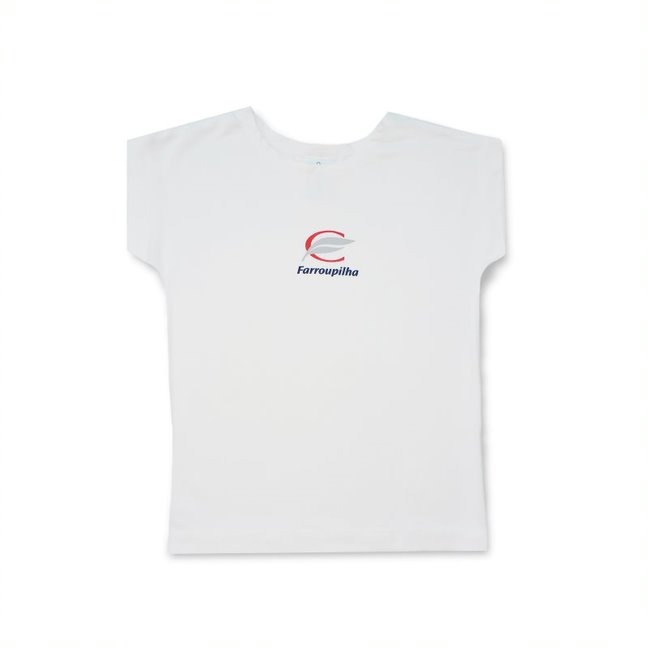 BABY MANGA CURTA VISCOLYCRA BRANCA FEMININA