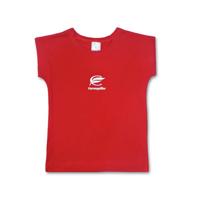 BABY MANGA CURTA VISCOLYCRA VERMELHA FEMININA