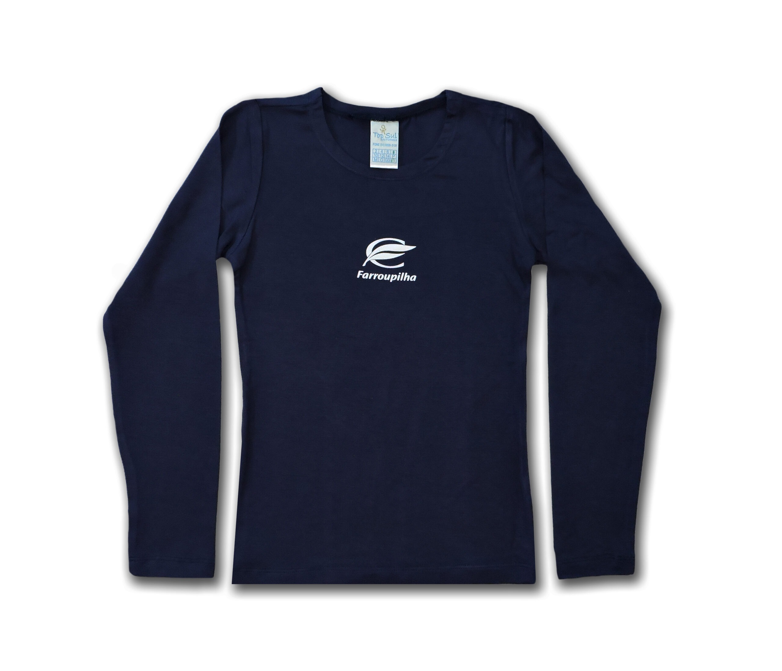 BABY MANGA LONGA AZUL MARINHO VISCOLYCRA FEMININA