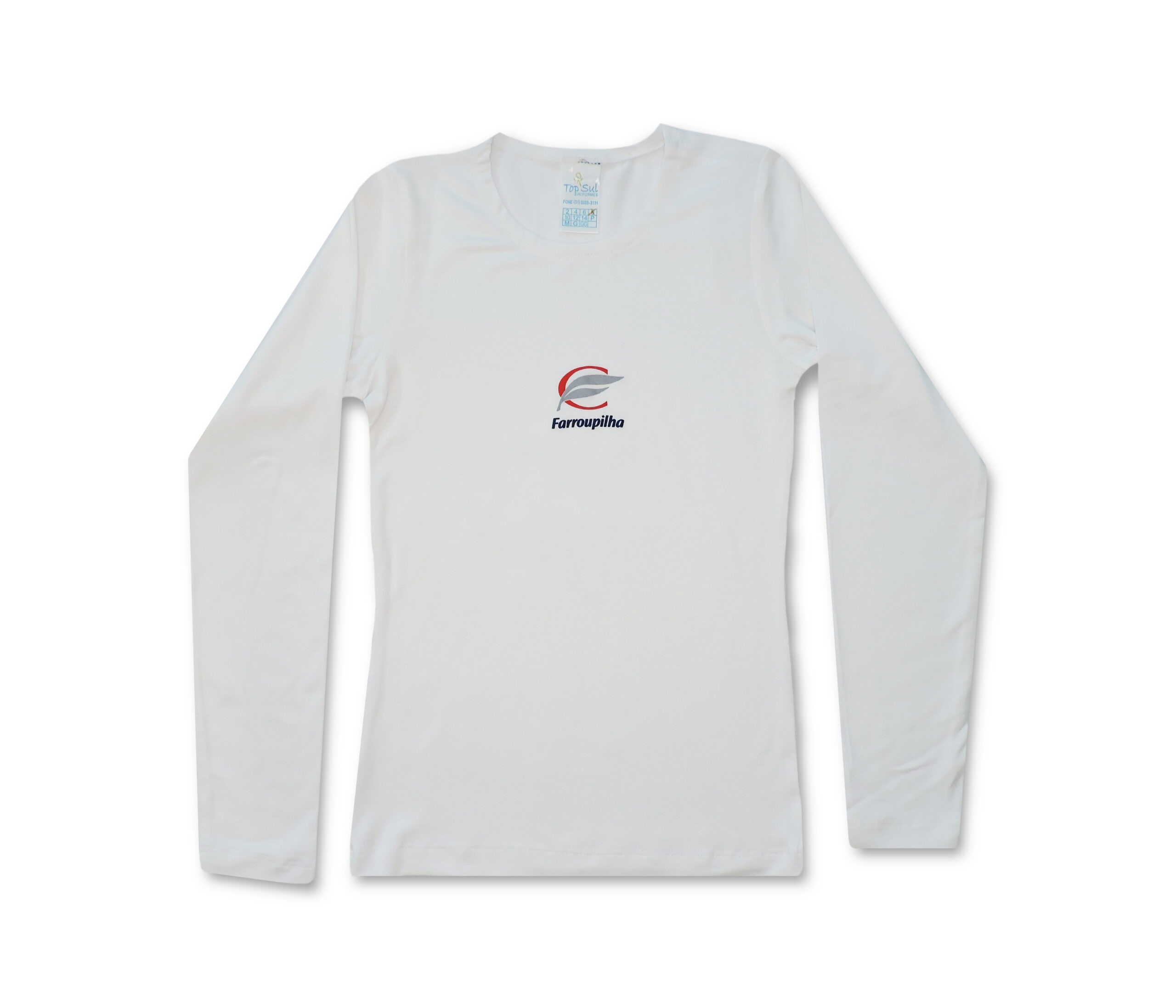 BABY MANGA LONGA BRANCA VISCOLYCRA FEMININA