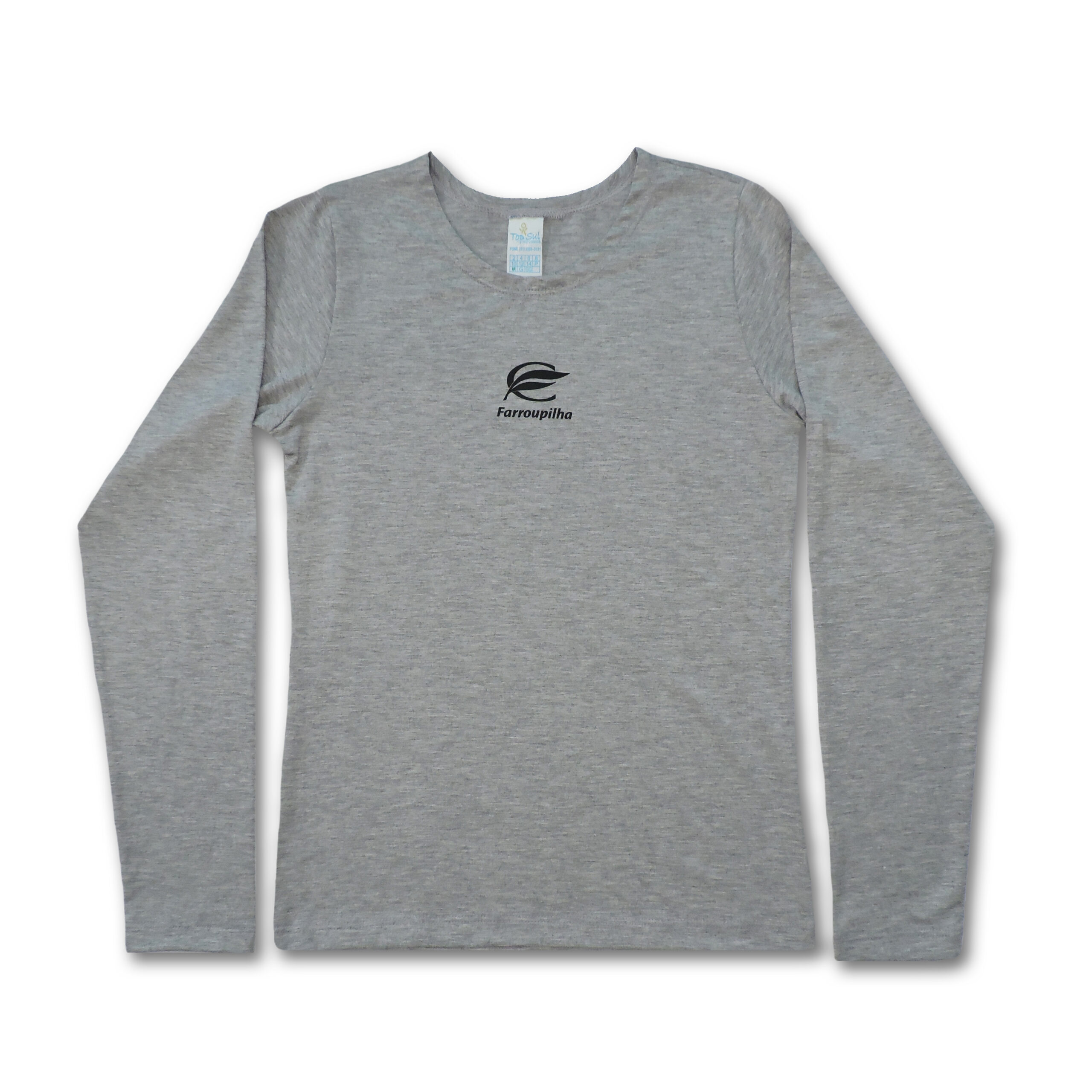 BABY VISCOLYCRA MANGA LONGA CINZA FEMININA