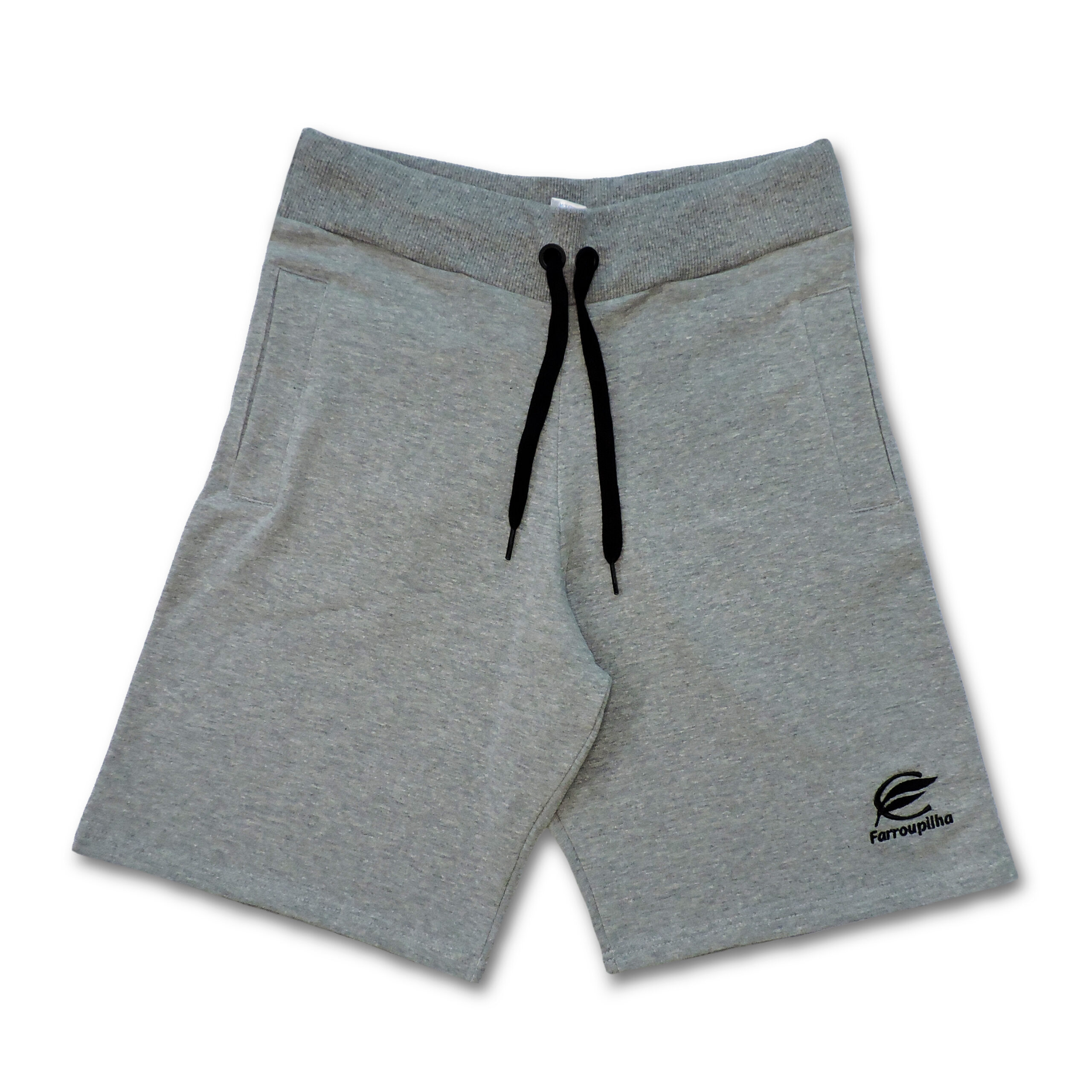 BERMUDA MOLECOTON CINZA MASCULINA