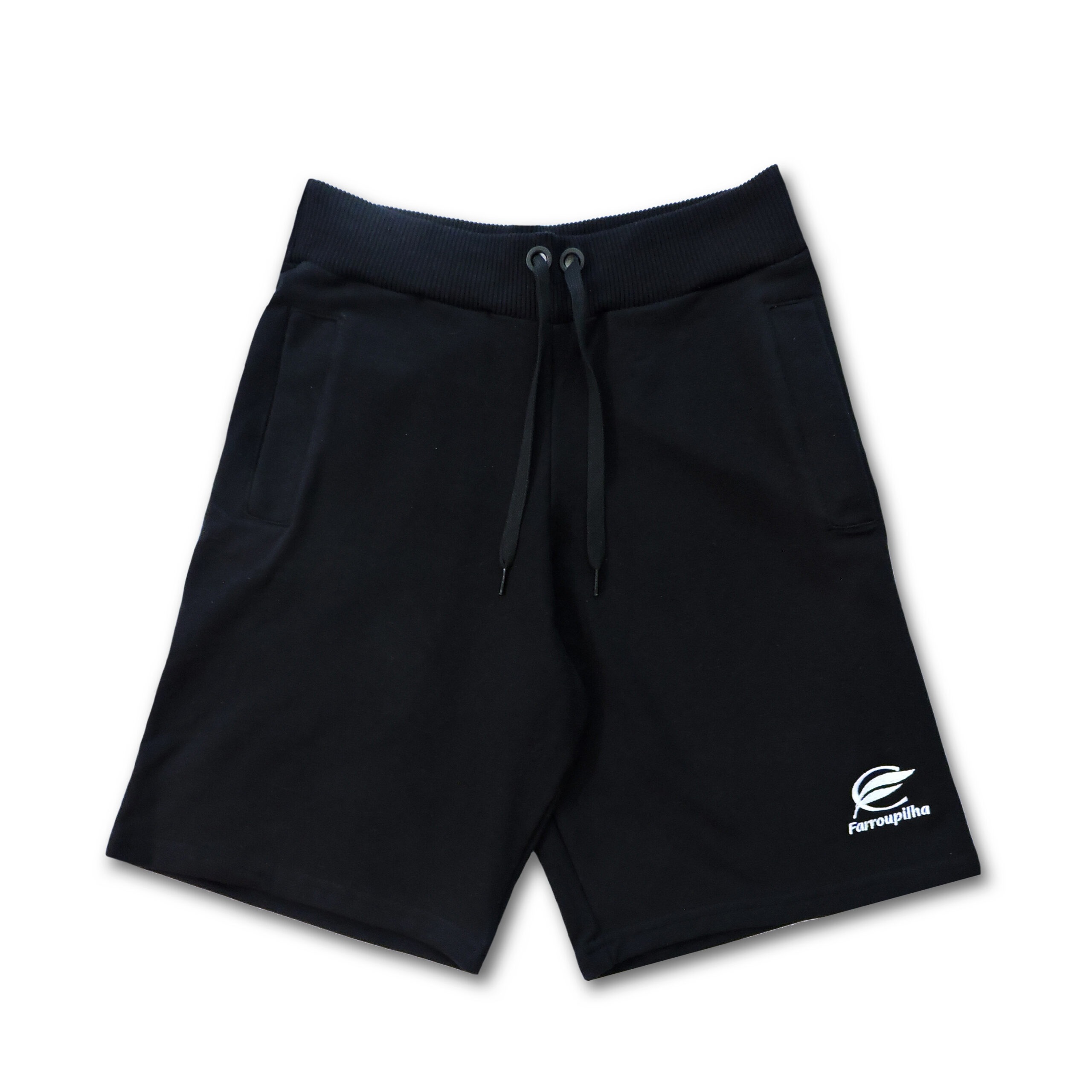 BERMUDA MOLECOTON PRETA MASCULINA