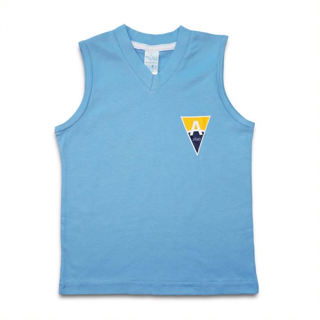 REGATA ALGODÃO AZUL CELESTE MASCULINA