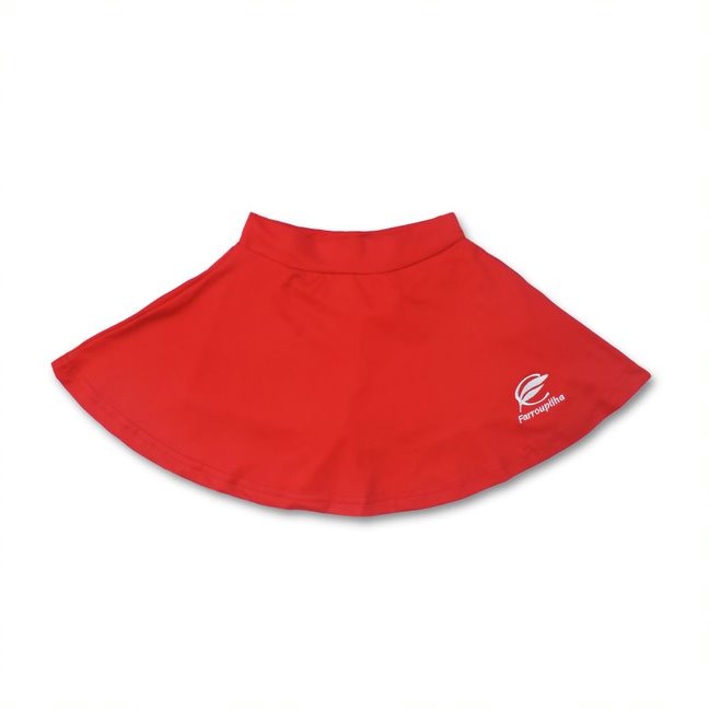 SAIA COM SHORTINHO ÂMINI VERMELHA FEMININA