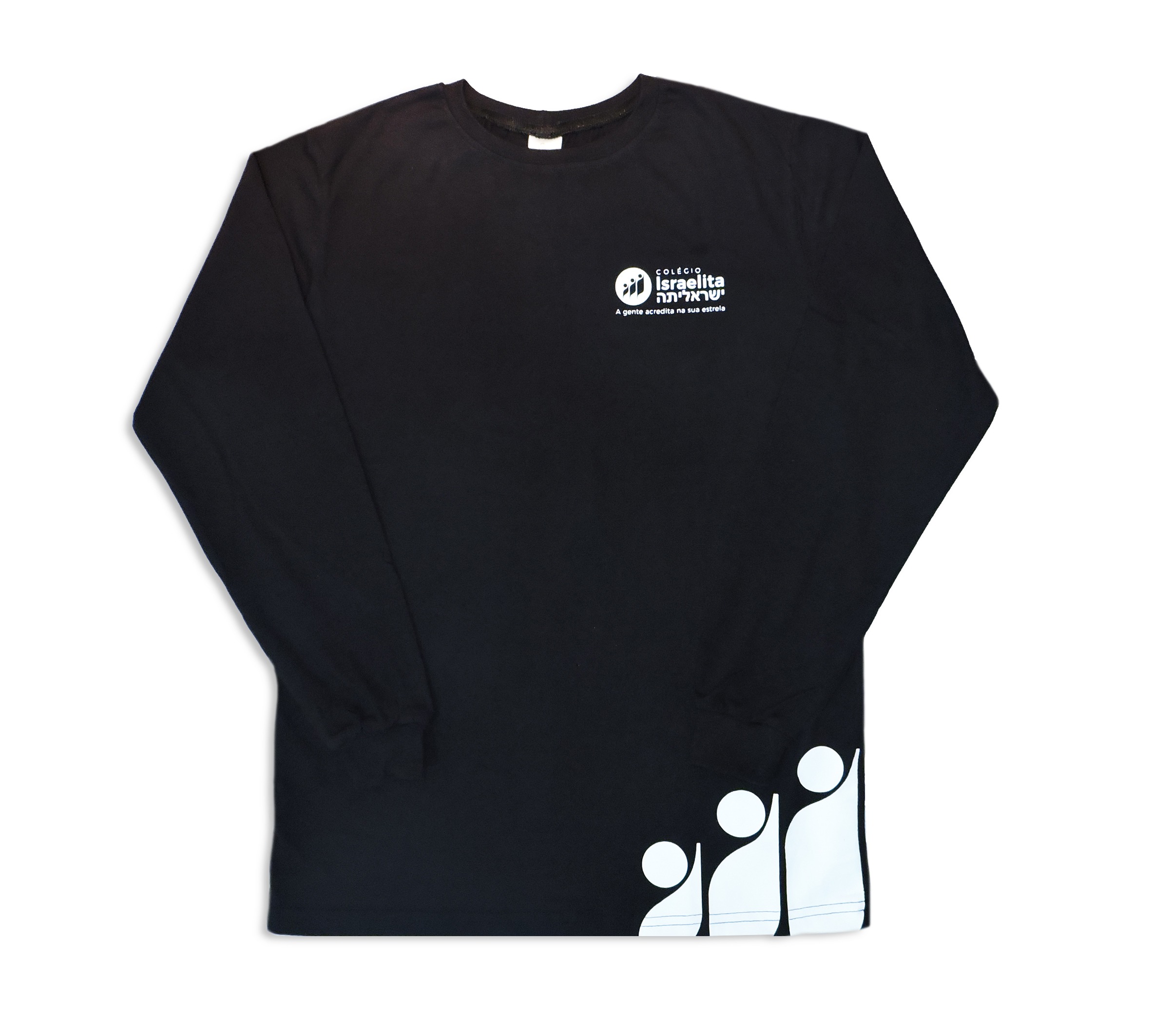 camiseta manga longa algodao pr