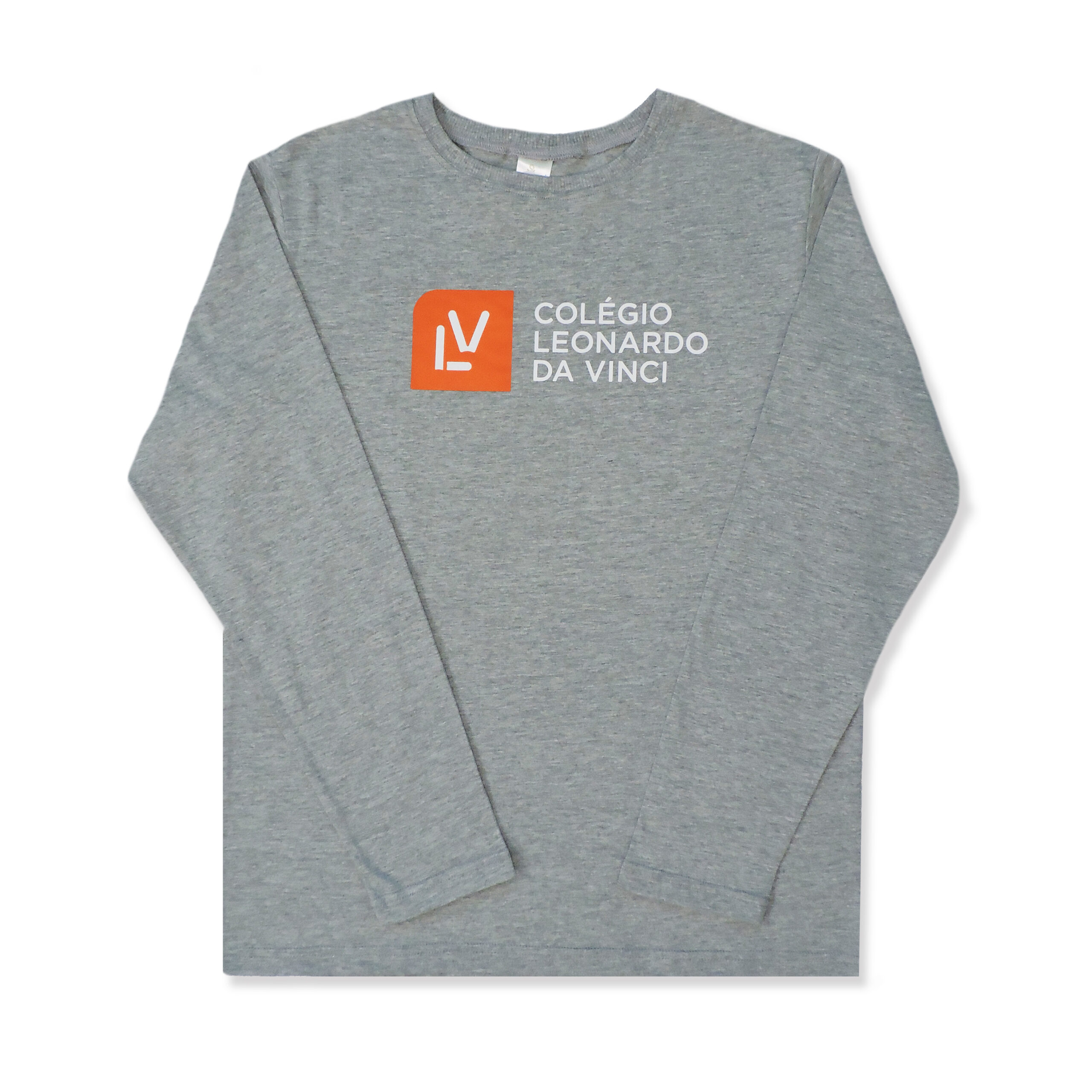 CAMISETA MANGA LONGA ALGODÃO MASCULINA CINZA