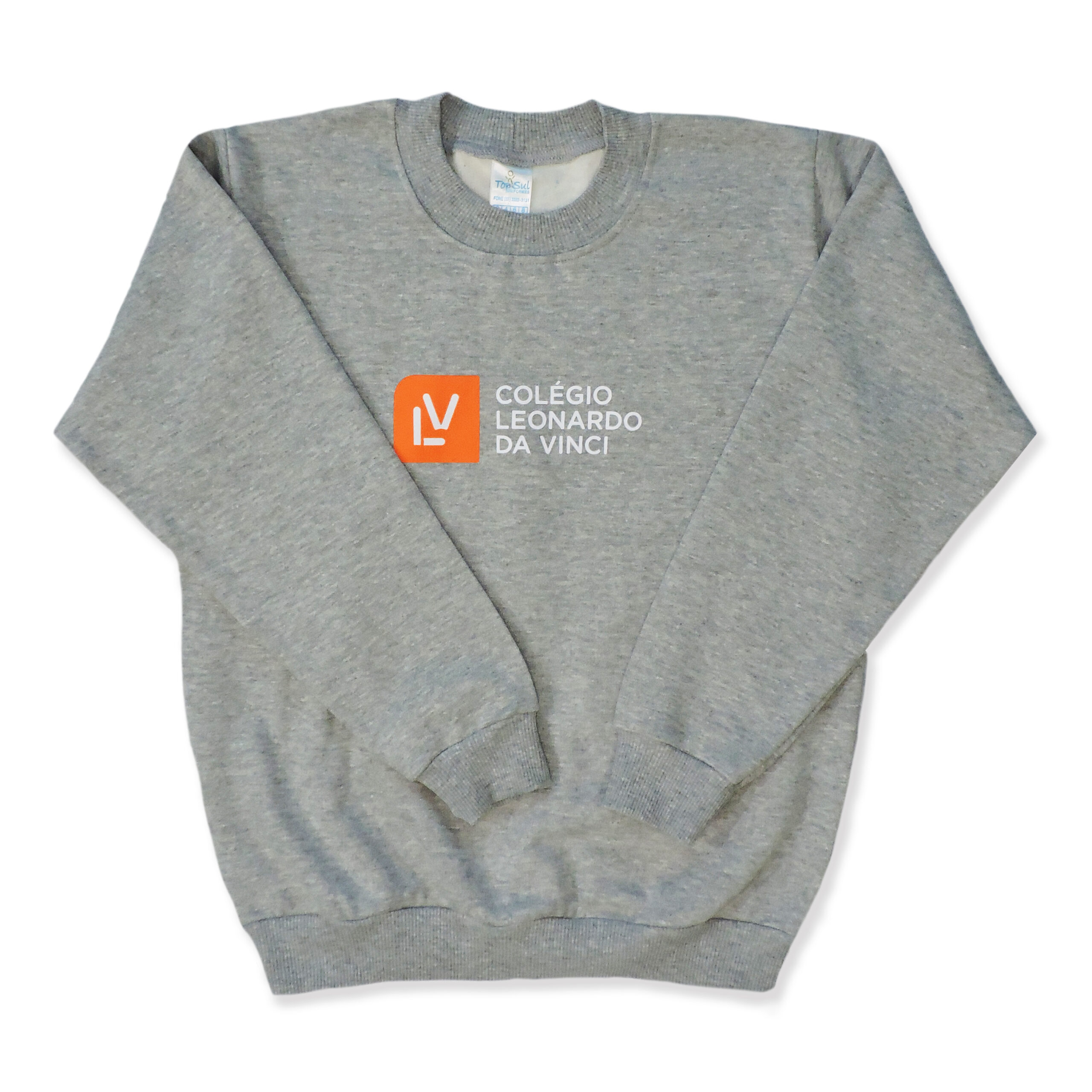 MOLETOM COM RIBANA UNISSEX CINZA