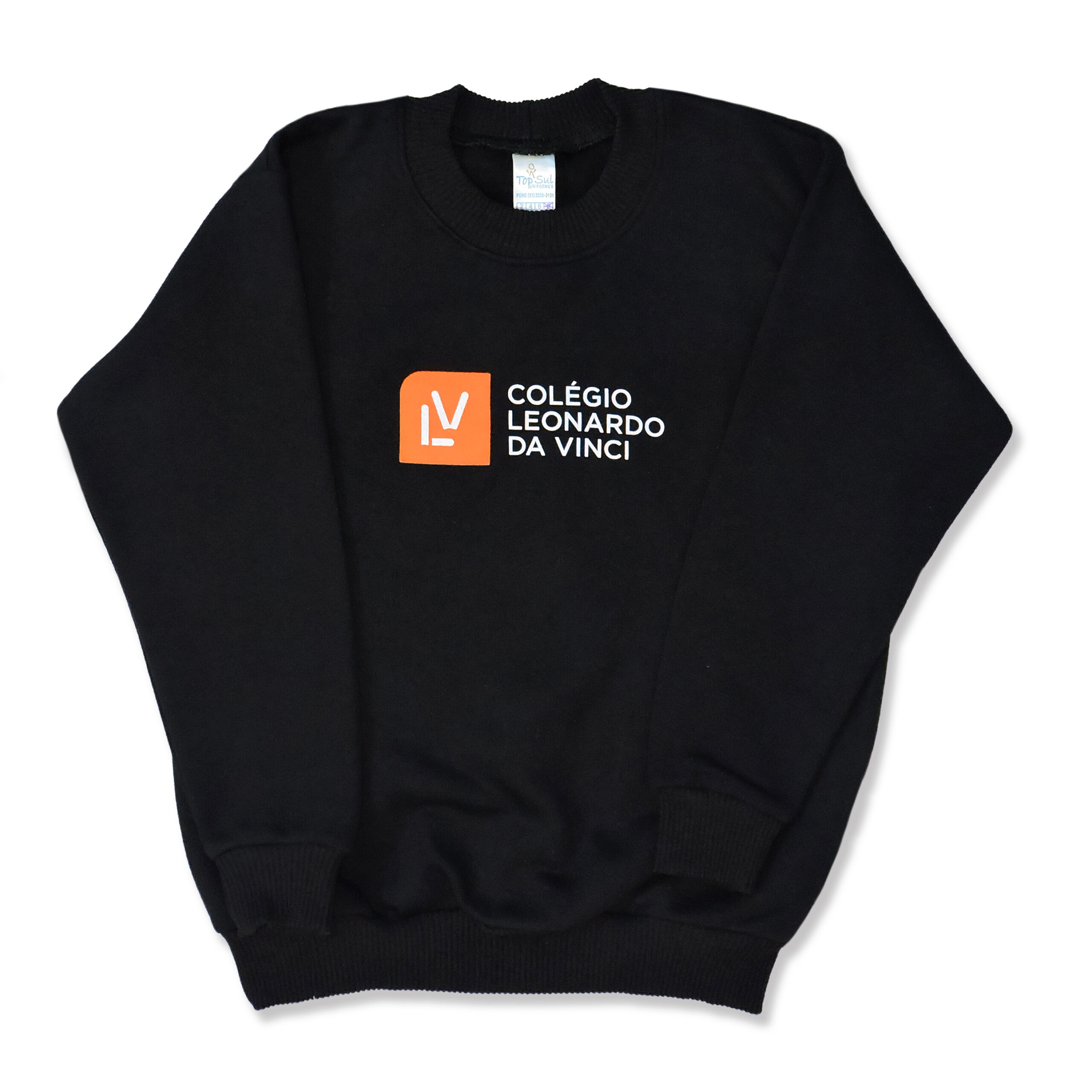 MOLETOM COM RIBANA UNISSEX PRETO