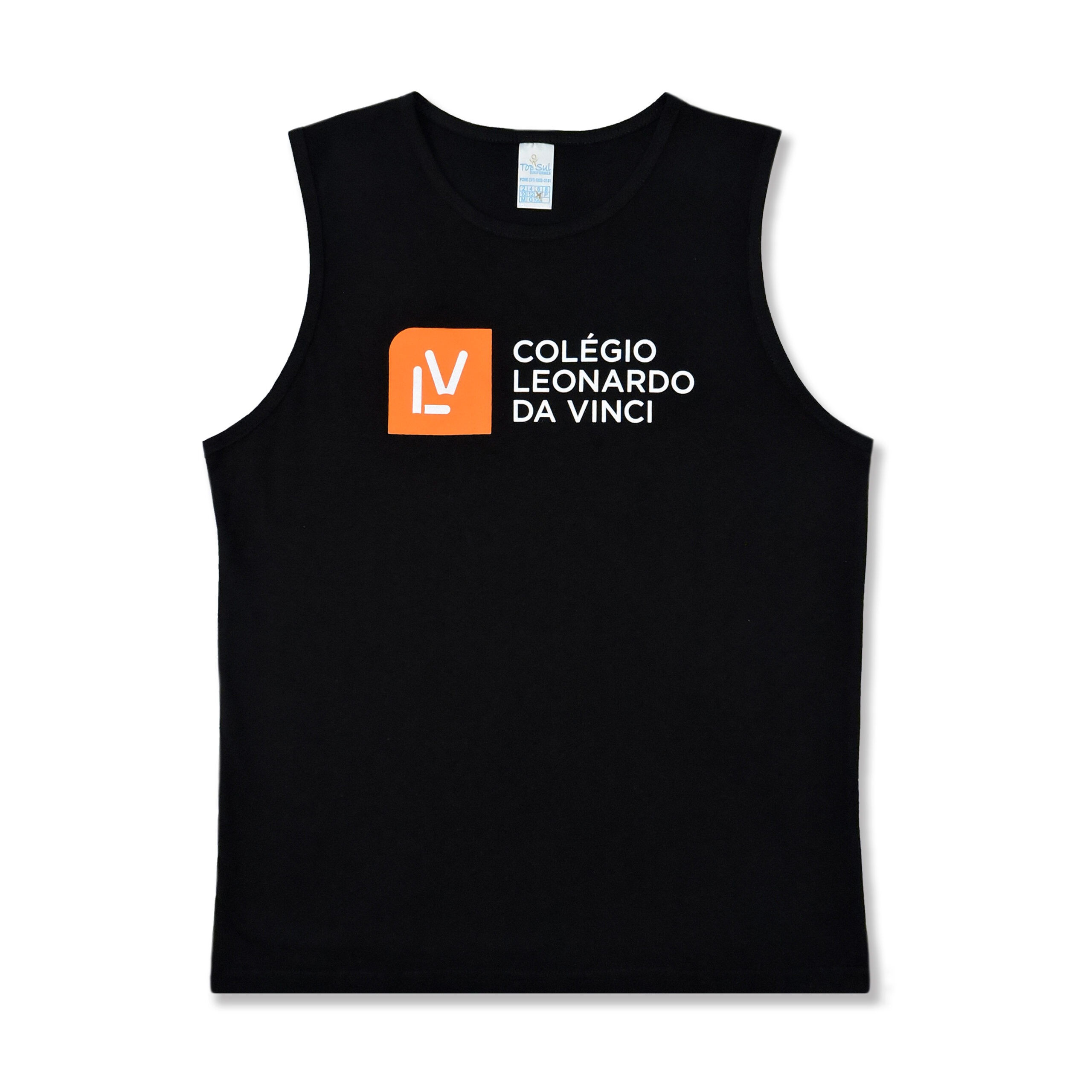 REGATA ALGODÃO MASCULINA PRETA